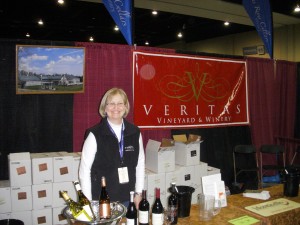 Veritas Vineyards tasting booth