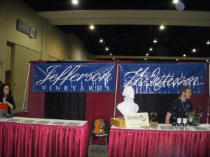 Jefferson Vineyards tasting booth