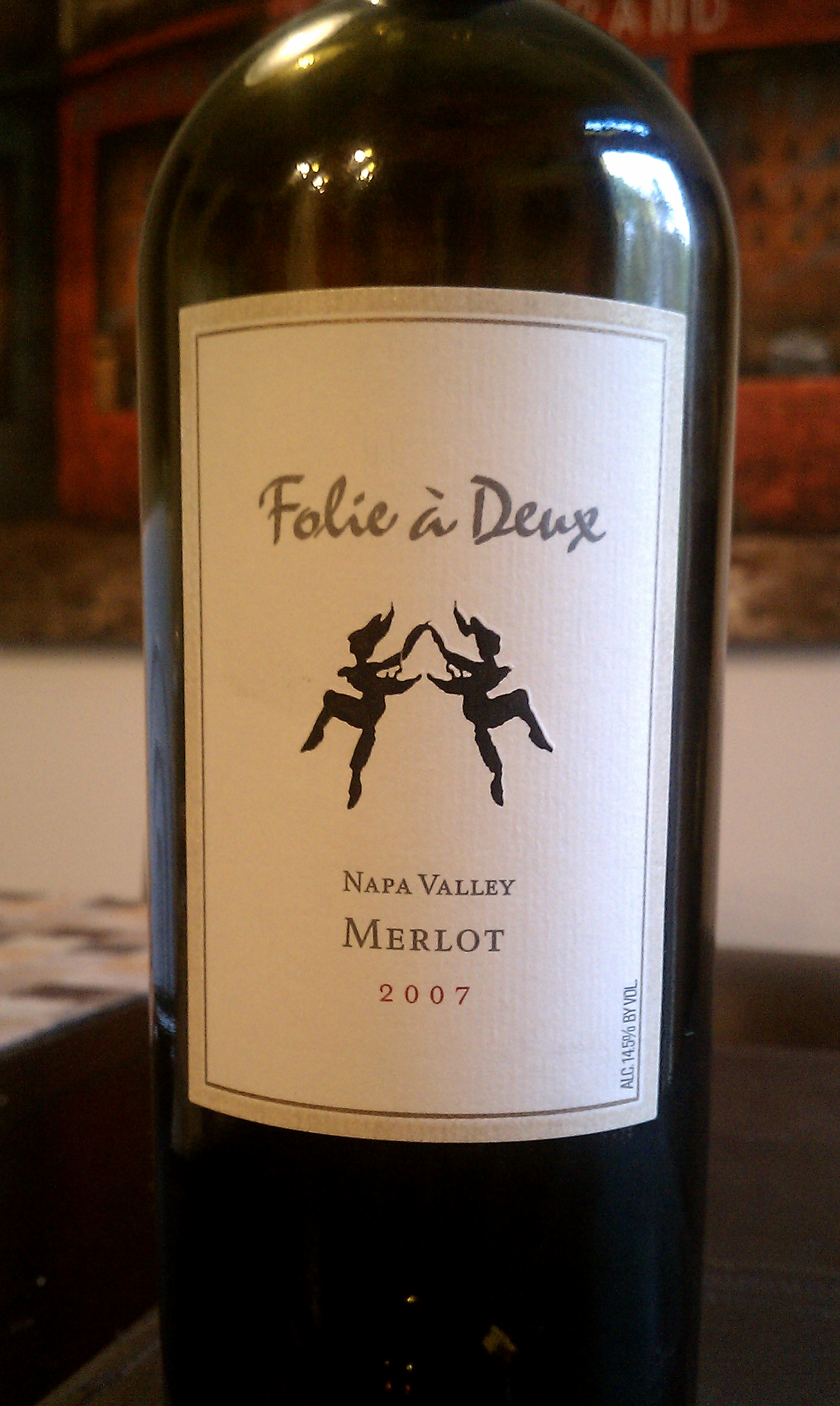 2007 Folie a Deux Merlot from California's Napa Valley