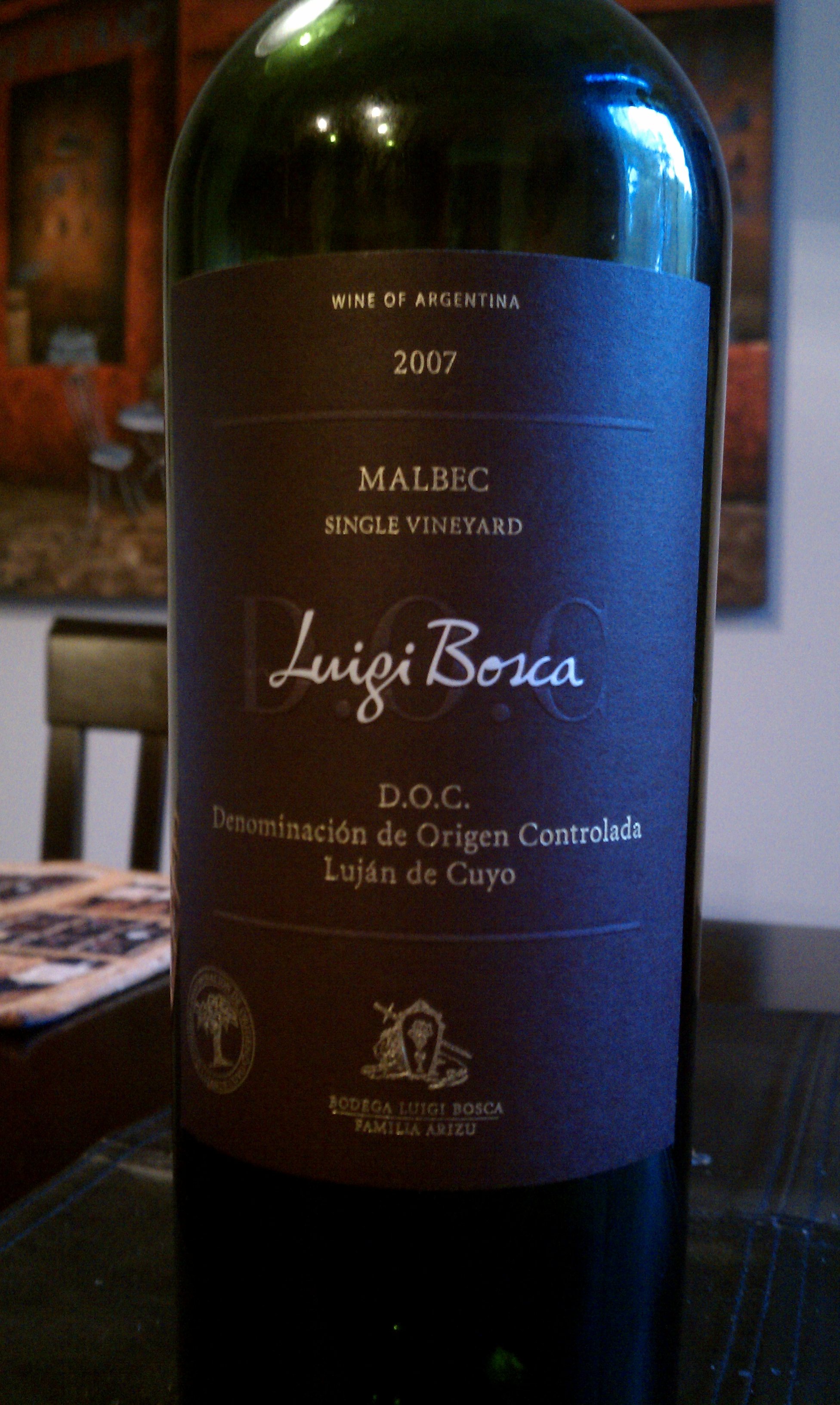 2007 Luigi Bosca Reserva DOC Malbec