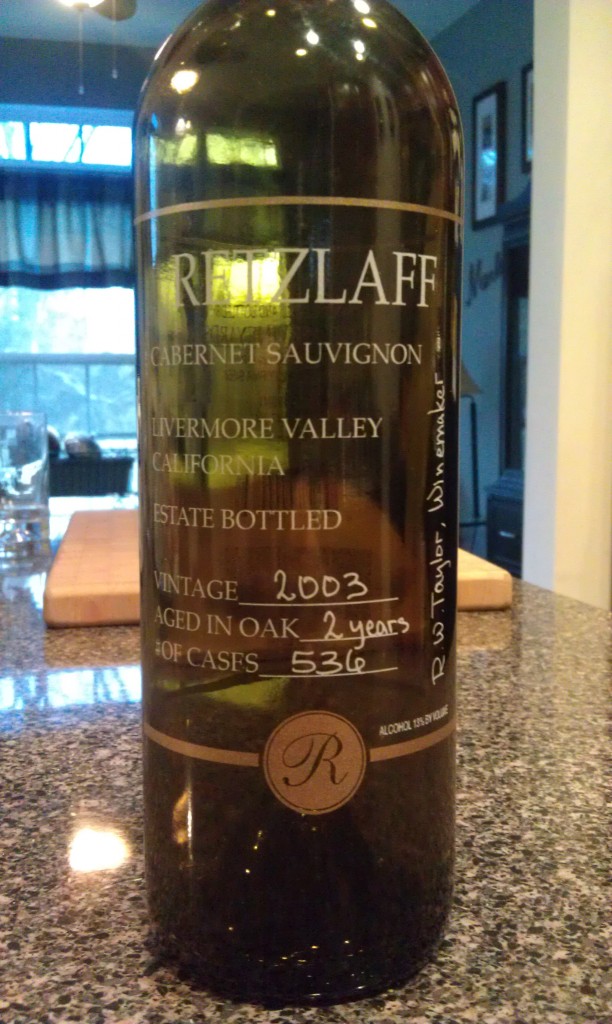 2003 Retzlaff Estate Cabernet Sauvignon 