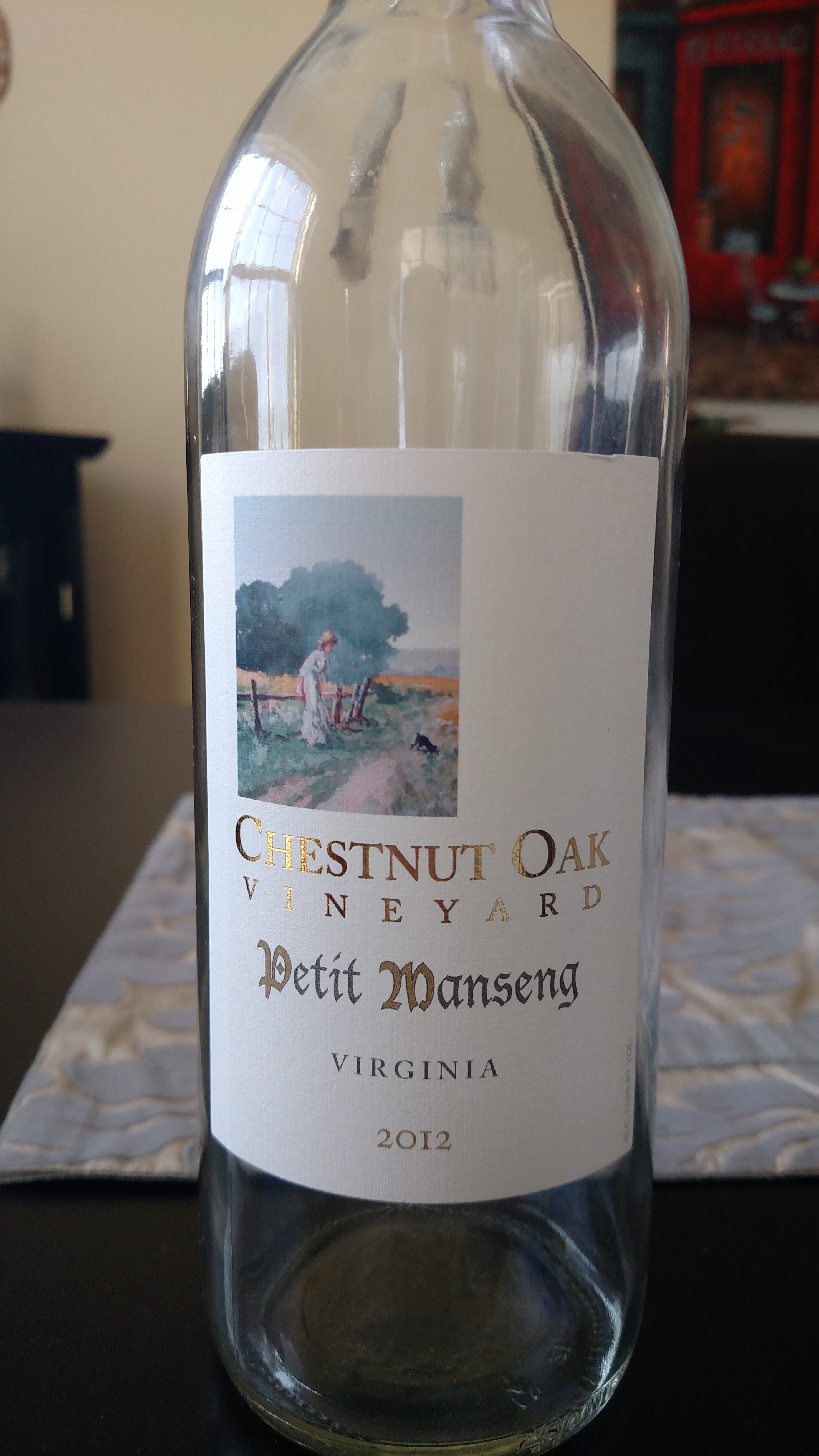 2012 Chestnut Oak Vineyards Petit Manseng