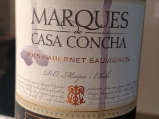 Image of a bottle of 2015 Marques de Casa Concha Cabernet Sauvignon