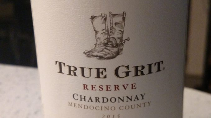 Picture of a bottle of 2015 True Grit Reserve Chardonnay