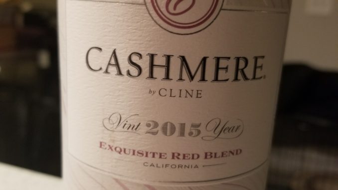 Image of a bottle of 2015 Cashmere Red Blend