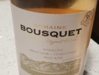 Image of a bottle of Domaine Bousquet Sparkling Rose' Brut