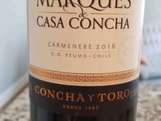 Image of a bottle of 2016 Marques de Casa Concha Carmenere