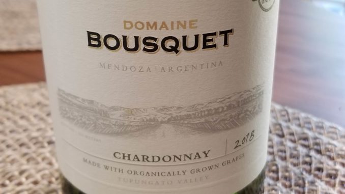 Image of a bottle of 2018 Domaine Bousquet Chardonnay