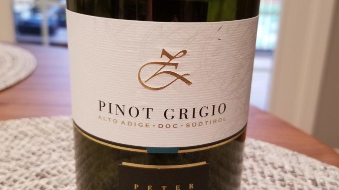 Image of a bottle of 2017 Peter Zemmer Pinot Grigio