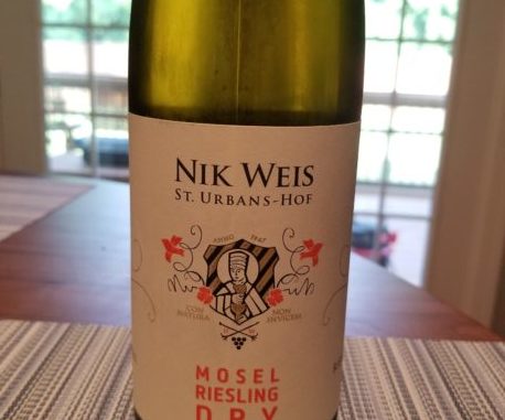 Image of a bottle of 2018 St. Urbans-Hof Estate Dry Riesling