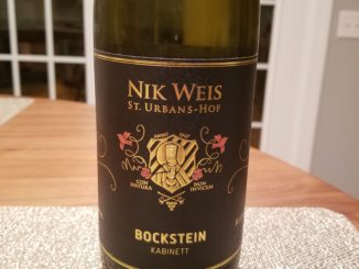 Image of a bottle of 2018 Nik Weis St. Urbans-Hof Ockfener Bockstein-Kabinett