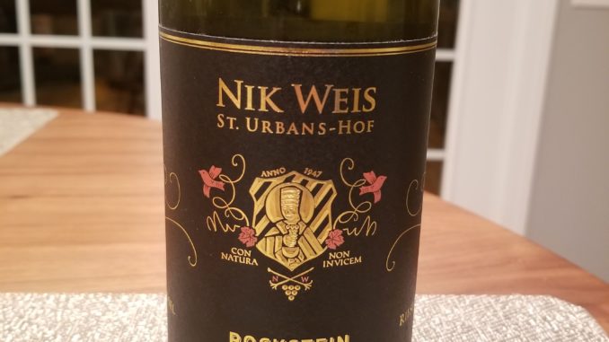 Image of a bottle of 2018 Nik Weis St. Urbans-Hof Ockfener Bockstein-Kabinett