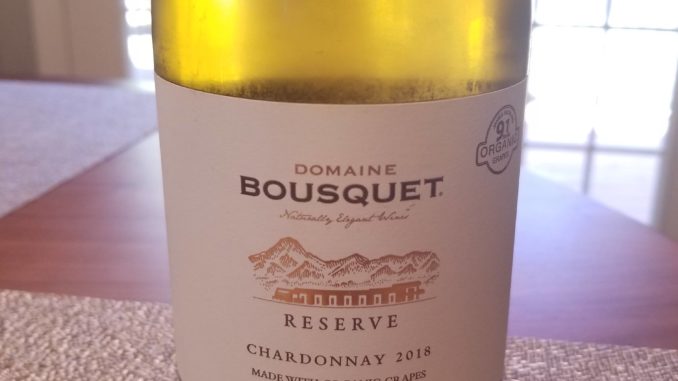 20191110_140703 Image of a bottle of 2018 Domaine Bousquet Reserve Chardonnay