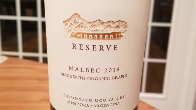 Image of a bottle of 2018 Domaine Bousquet Reserve Malbec