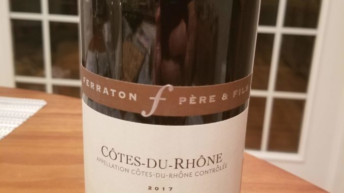 Image of a bottle of 2017 Ferraton Pere & Fils Cotes-du-Rhone "Samorens" Red