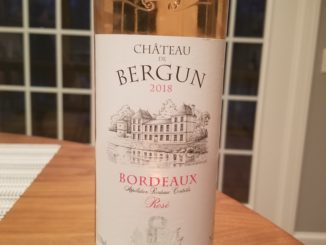 Image of a bottle of 2018 Chateau De Bergun Rose'