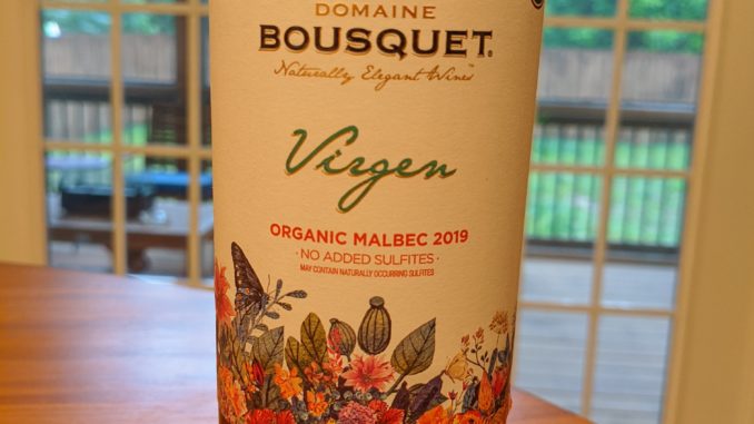 Image of a bottle of 2019 Domaine Bousquet Virgen Malbec