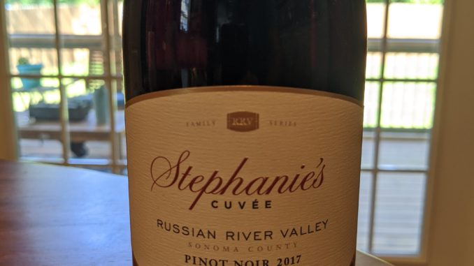 Image of a bottle of 2017 River Road Stephanie's Cuvee Pinot Noir