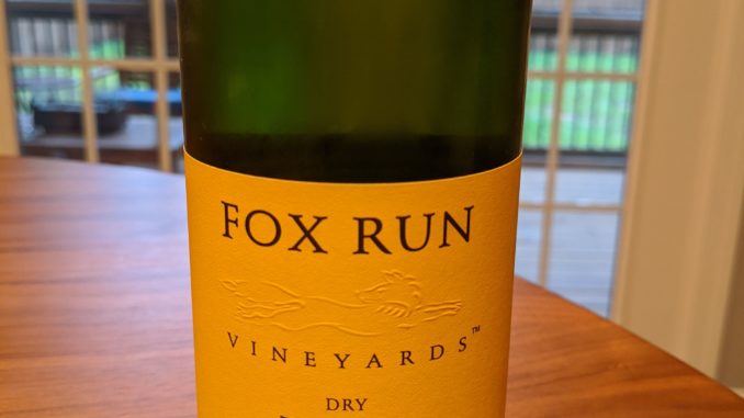 Image of a bottle of 2017 Fox Run Vineyards Dry Riesling