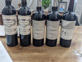 Image of bottles from a TerraNoble Carmenere Tasting