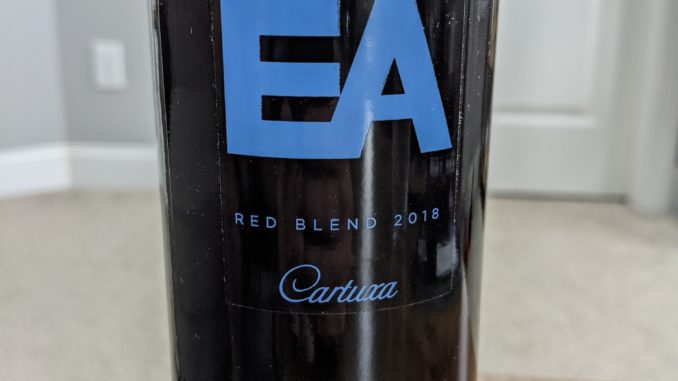 PXL_20210808_172352894 Image of a bottle of 2018 Catuxa EA Red Blend
