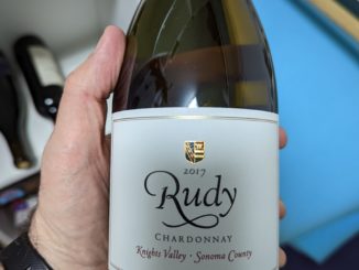 Image of a bottle of 2017 Rudy Chardonnay Knights Valley