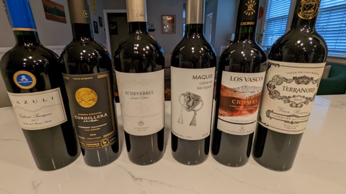 Image of the Wines of Chile Cabernet tasting