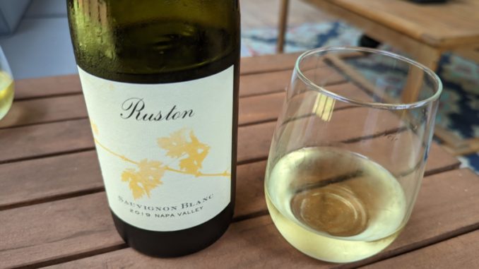 Image of a bottle of 2019 Ruston Family Vineyards Sauvignon Blanc from Napa Valley