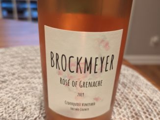 Image of a bottle of 2019 Brockmeyer Rose' of Grenache