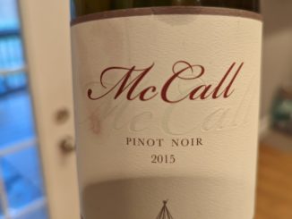 Image of a bottle of 2015 McCall Pinot Noir from the North Fork of Long Island, New York